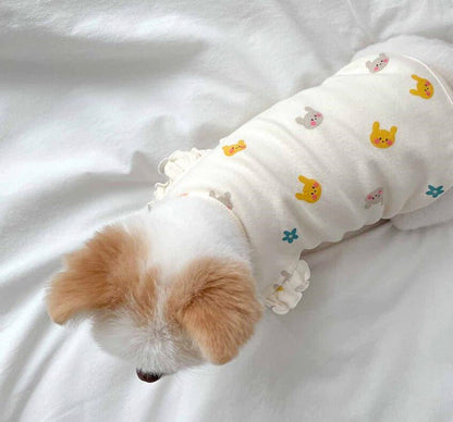 Lightweight Sleeveless Vest for Pets – Cozy Velvet with Adorable Rabbit Pattern 8