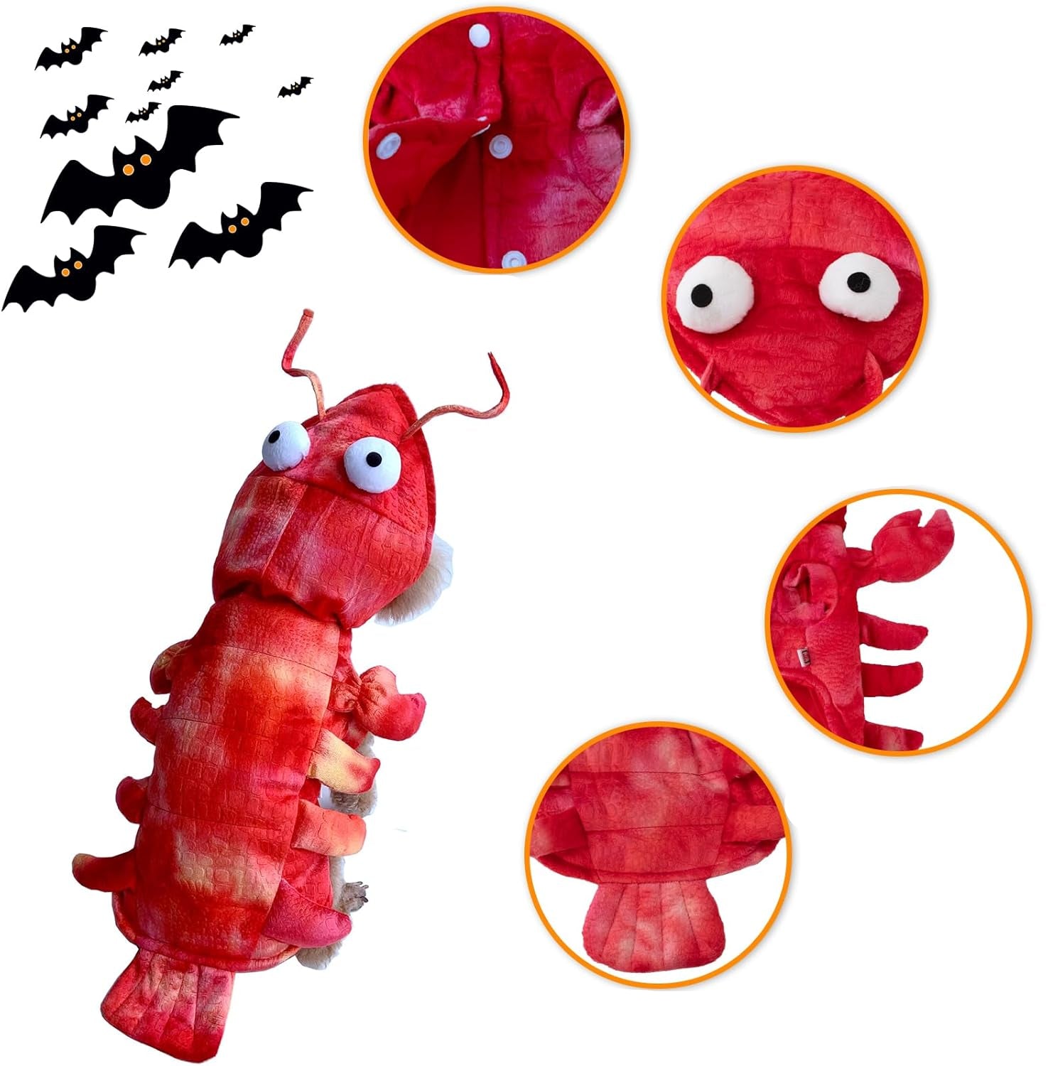 Lobster Dog Costume for Halloween and Themed Parties - Comfortable Fit, Sizes S to 4XL, Perfect Dog Outfit 2