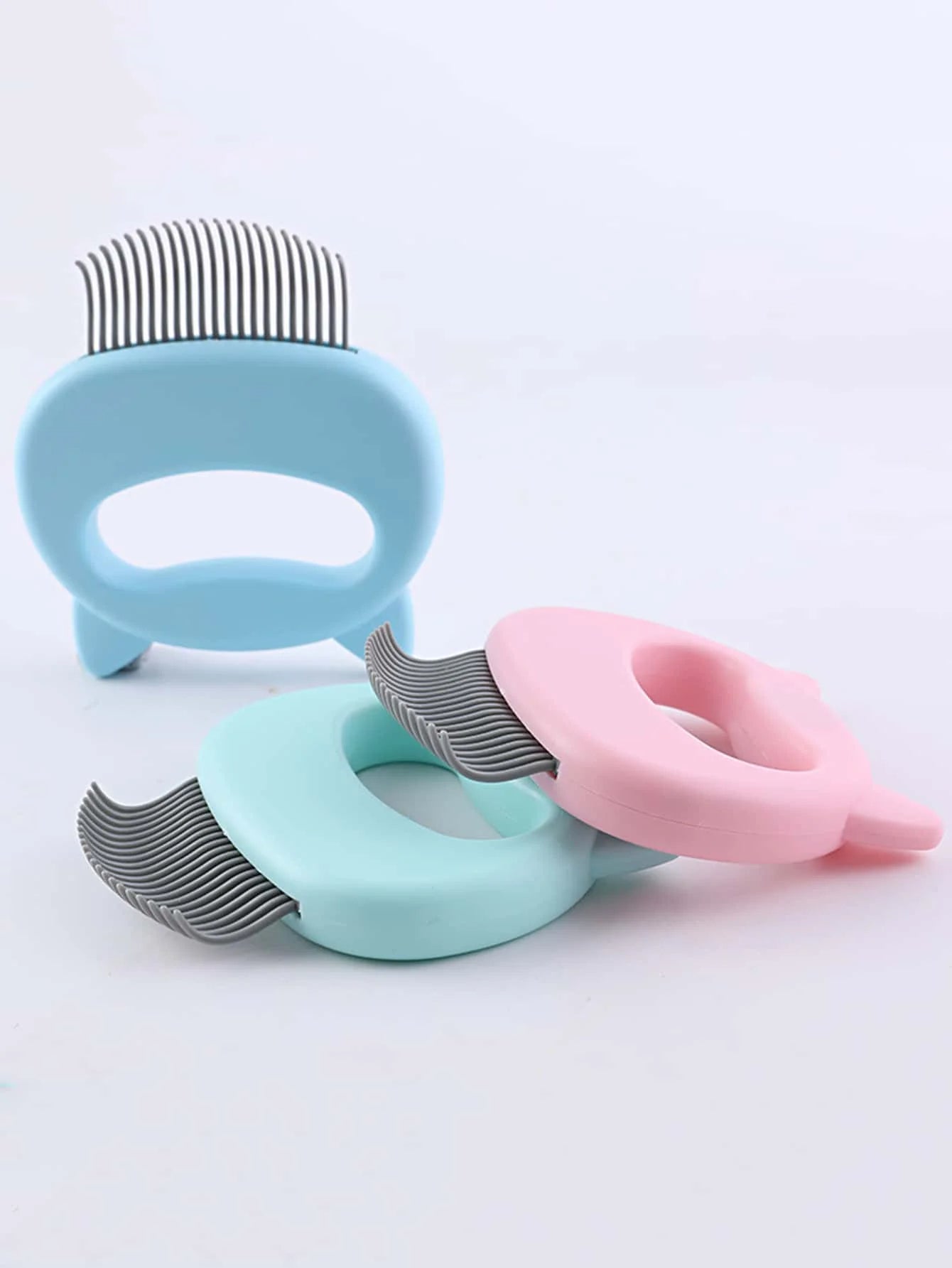 Luna Cat Grooming Massaging Shell Comb Set – 3-Piece Ergonomic Grooming Tool for Cats and Small Dogs 4
