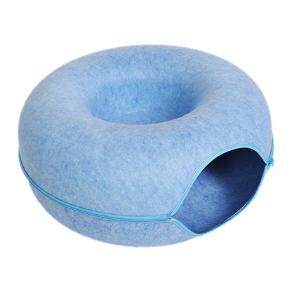 Luxury Cat Bed for Two with Interactive Tunnel – Plush and Durable Design for Cozy Playtime 0