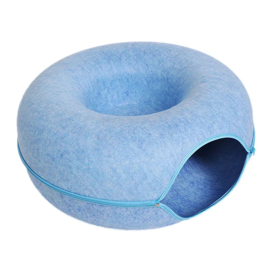 Luxury Cat Bed for Two with Interactive Tunnel – Plush and Durable Design for Cozy Playtime 0