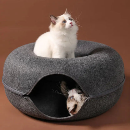 Luxury Cat Bed for Two with Interactive Tunnel – Plush and Durable Design for Cozy Playtime 3
