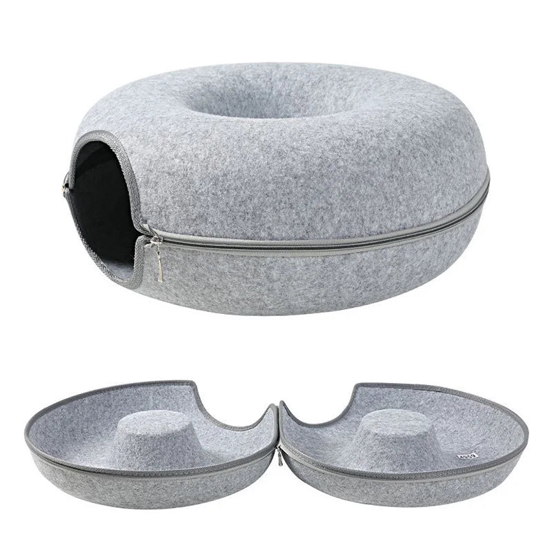 Luxury Cat Bed for Two with Interactive Tunnel – Plush and Durable Design for Cozy Playtime 4