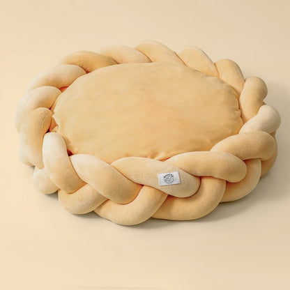 Luxury Large Dog Bed with Plush Cotton, Braided Edges – Comfortable Retreat for All Breeds, Machine Washable 11