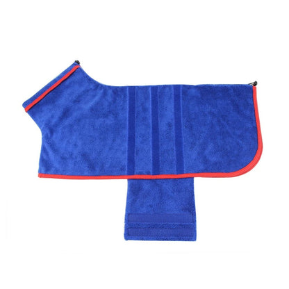 Microfiber Bathrobe for Dogs and Cats – Quick Drying and Adjustable Fit 0