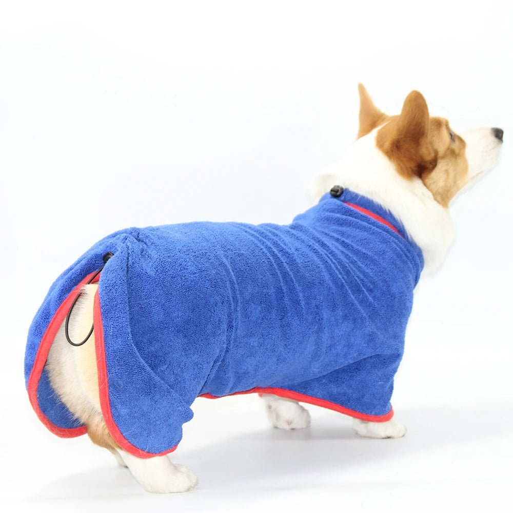Microfiber Bathrobe for Dogs and Cats – Quick Drying and Adjustable Fit 1