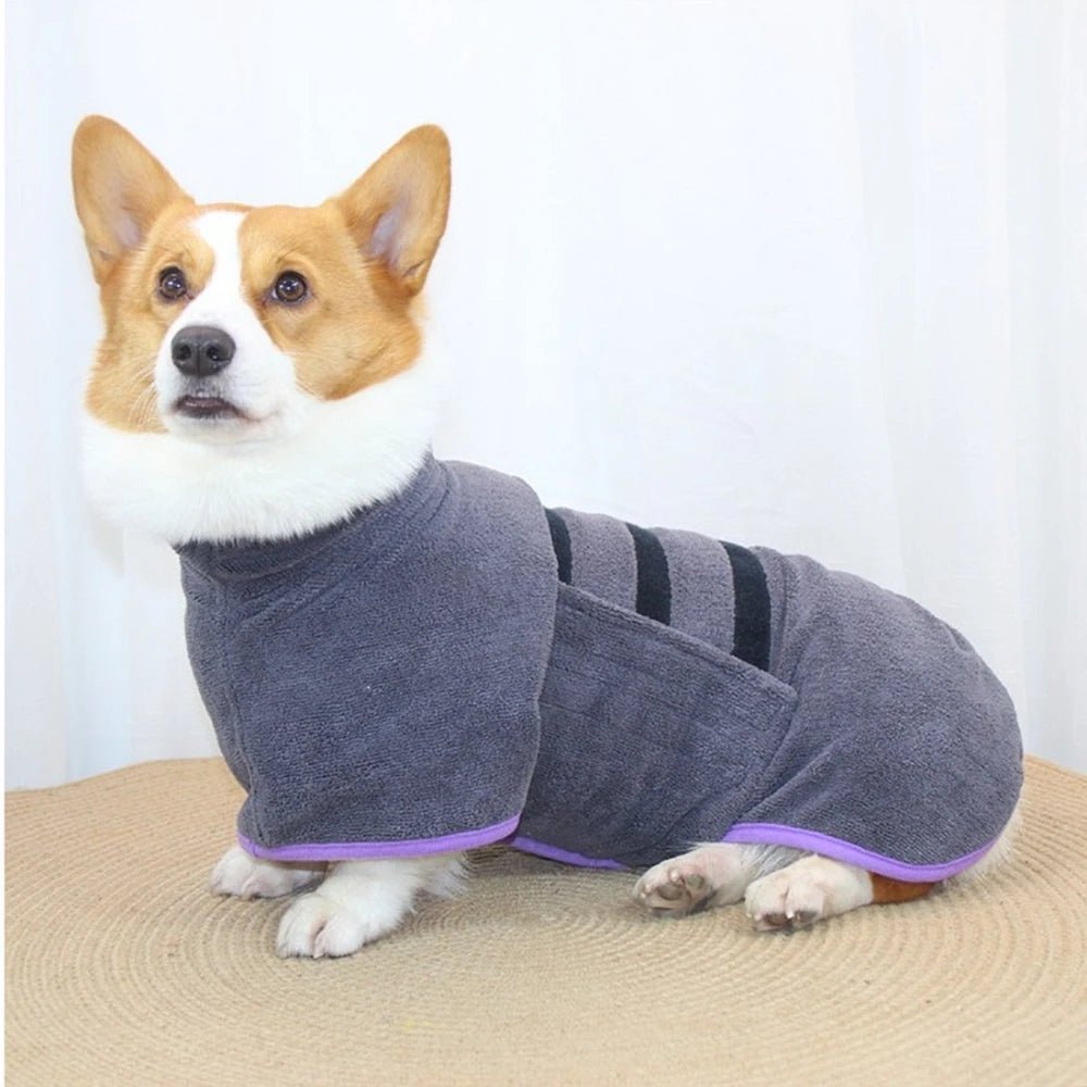 Microfiber Bathrobe for Dogs and Cats – Quick Drying and Adjustable Fit 4