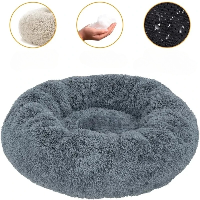 Milo Round Plush Dog Bed – Cozy Retreat for All Pets with Supportive Design 2