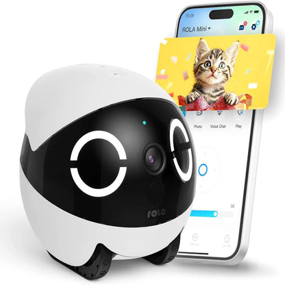 Mobile 2K HD Pet Camera Robot with Two-Way Communication and Night Vision 0