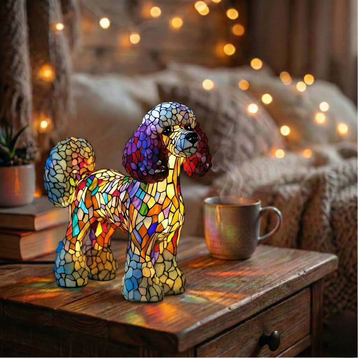 Modern sculptural LED lamp featuring a cordless design, perfect for creating ambient light in any artistic home decor setting. 0