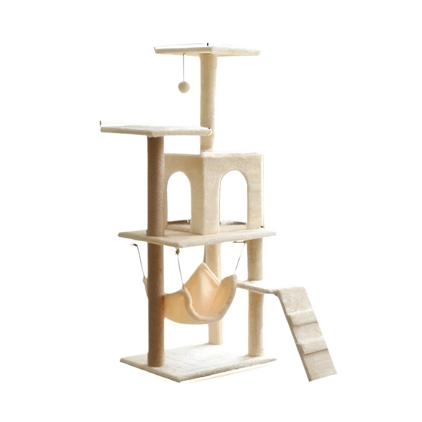 Multi-Layer Modern Cat Tree Tower with Scratching Posts, Cozy Hideouts, and Padded Perches for Indoor Play and Relaxation 10