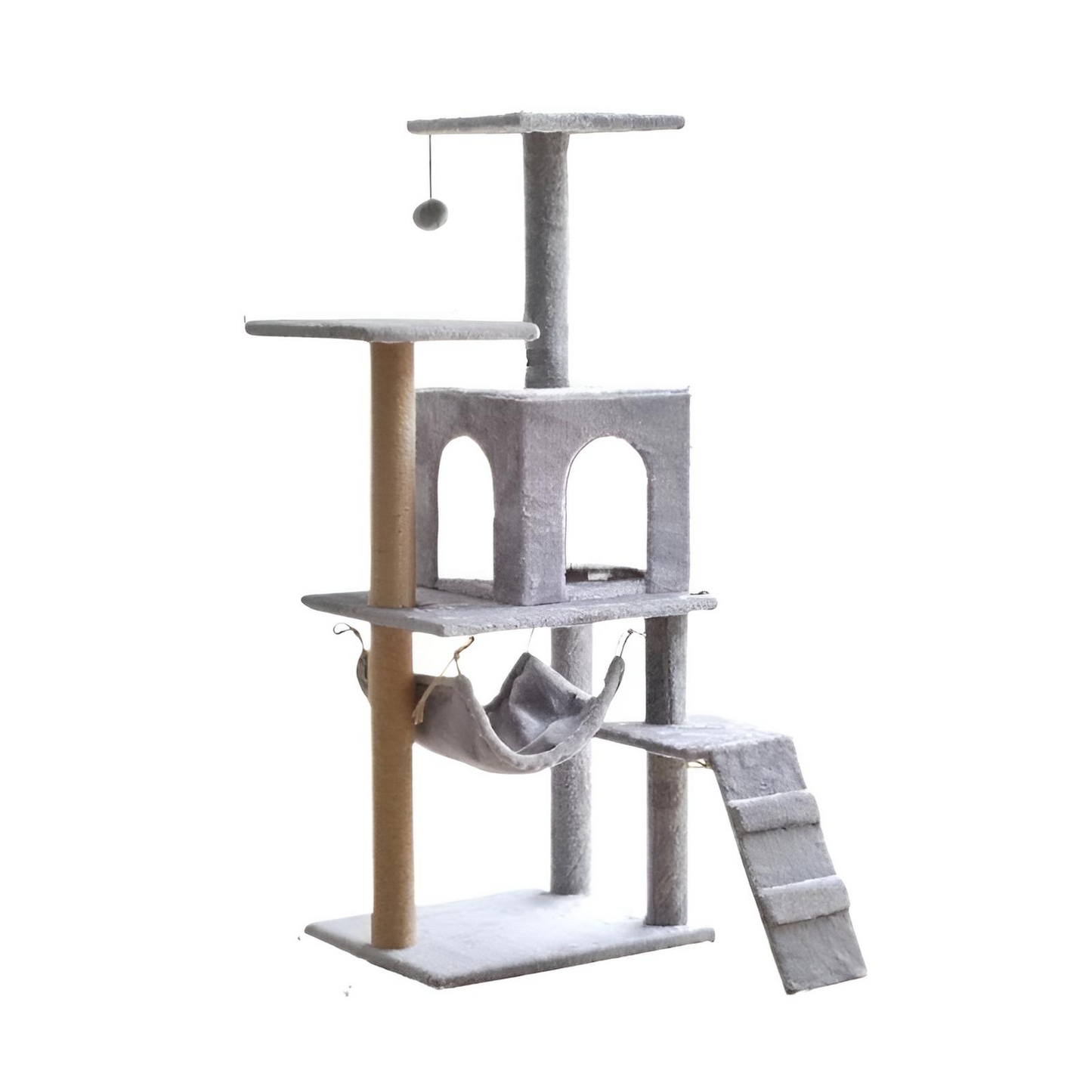 Multi-Layer Modern Cat Tree Tower with Scratching Posts, Cozy Hideouts, and Padded Perches for Indoor Play and Relaxation 7