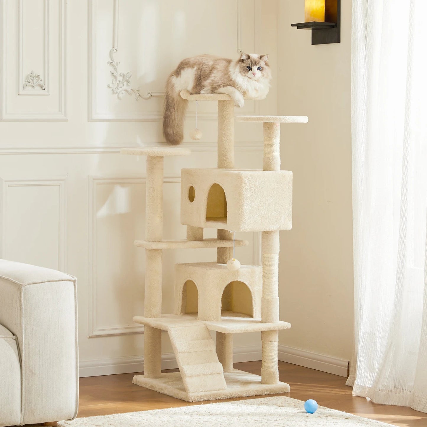 Multi-Level Cat Tower with 4 Tiers, Sisal Scratching Posts, and Cozy Condos – Indoor Cat Tree for Play and Relaxation 2