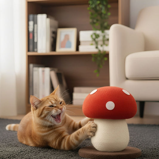 Mushroom-Shaped Cat Scratching Post with Durable Sisal – Best Cat Scratcher for Healthy Play and Furniture Protection 0