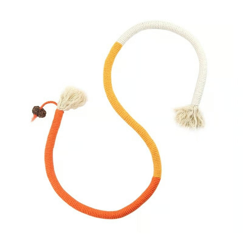 Natural Cotton Chewing Rope Toy for Cats – Dental Care and Teething Aid 0
