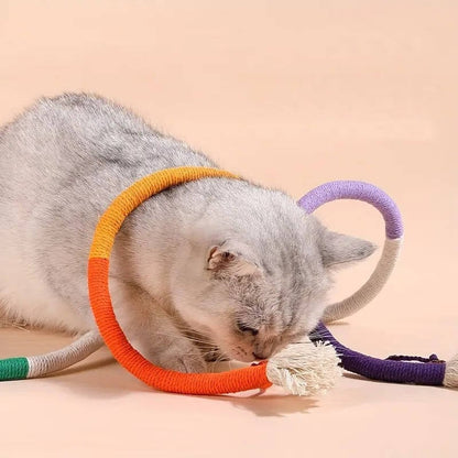 Natural Cotton Chewing Rope Toy for Cats – Dental Care and Teething Aid 4