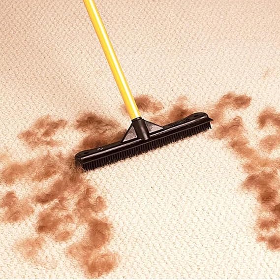 Natural Rubber Pet Hair Remover Tool for Effortless Cleaning on Carpets and Surfaces - Dog and Cat Hair Remover 2
