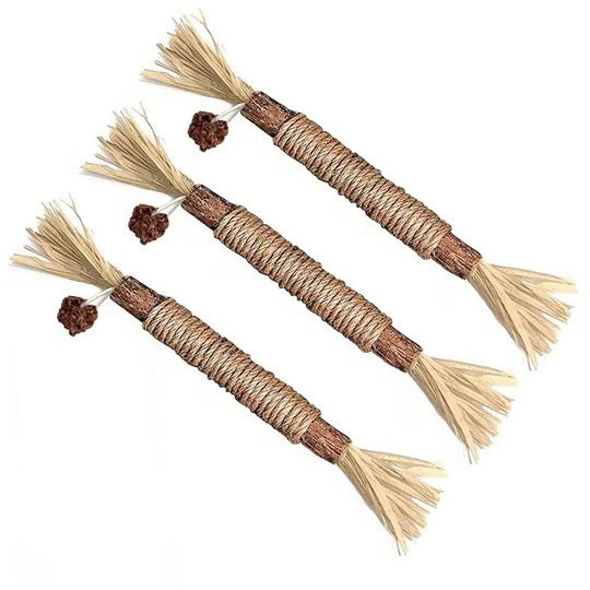 Natural Silvervine Cat Chew Toy Set – 3-Piece Interactive Chew Toys for Kittens and Adult Cats 2