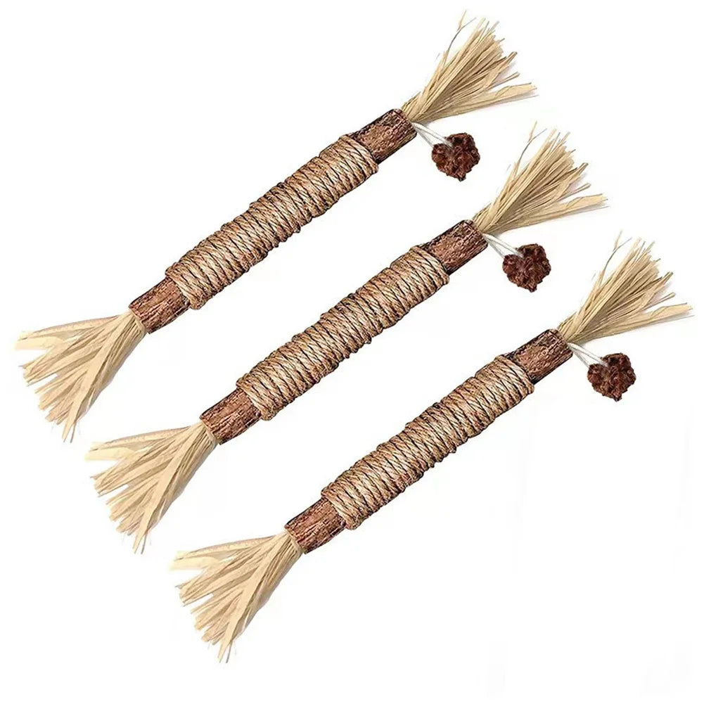 Natural Silvervine Cat Chew Toys – 3-Piece Set for Teething and Dental Health 2