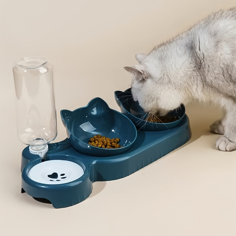 Non-Slip Angled Cat Food and Water Bowl – Durable PP Design for Comfortable Eating 6