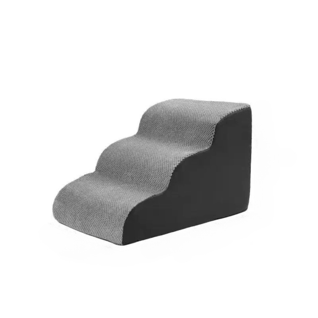Non-Slip Foam Dog Stairs for Bed – Lightweight 2 or 3 Step Pet Steps with Washable Cover and Memory Foam Support 2