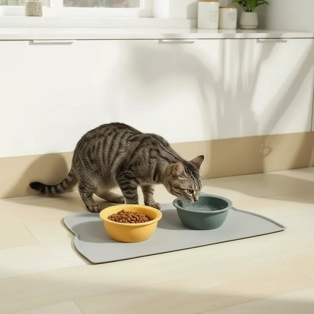 Non-Slip Silicone Pet Feeding Mat for Dogs and Cats – Easy to Clean, Durable, Waterproof, 46x25 cm 1