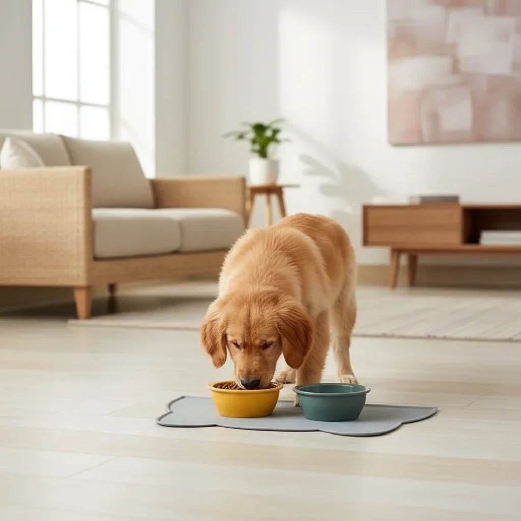 Non-Slip Silicone Pet Feeding Mat for Dogs and Cats – Easy to Clean, Durable, Waterproof, 46x25 cm 4