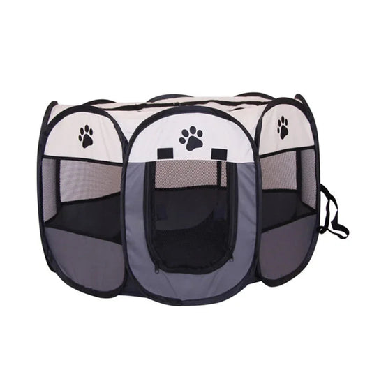 Octagonal Portable Pet Tent for Large Dogs and Cats – Lightweight Oxford Fabric, Outdoor Use with Ventilation 0