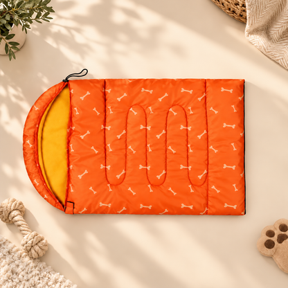 Portable Dog Sleeping Bag with Soft Padded Interior