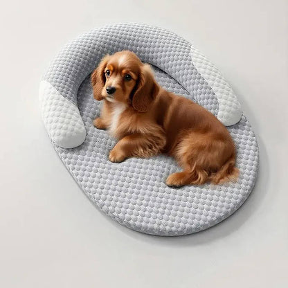 Orthopedic Cooling Dog Bed with Breathable Structure and Supportive Neck Pillow 0
