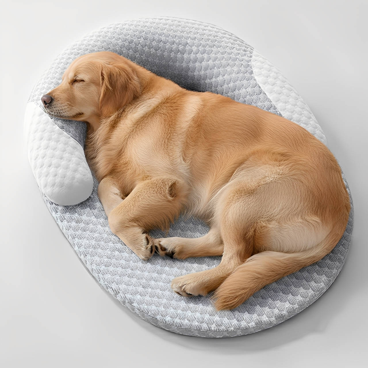 Orthopedic Cooling Dog Bed with Breathable Structure and Supportive Neck Pillow 2