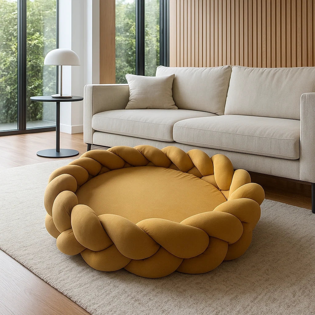 Orthopedic dog bed with a removable washable cover, featuring a supportive foam base, designed for large dogs; available in various sizes and colors. 3