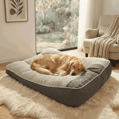 Orthopedic dog bed with washable cover and raised bolsters in XXL sofa style, designed for ultimate comfort and support for large dogs. 5