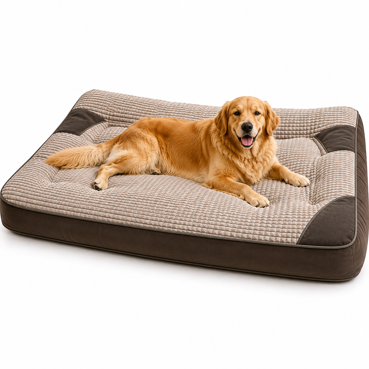 Orthopedic dog bed with washable cover and raised bolsters in XXL sofa style, designed for ultimate comfort and support for large dogs. 7