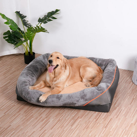 Orthopedic Dog Bed with Waterproof Protection and Non-Slip Base – Comfortable Nesting Design for Ultimate Support 0
