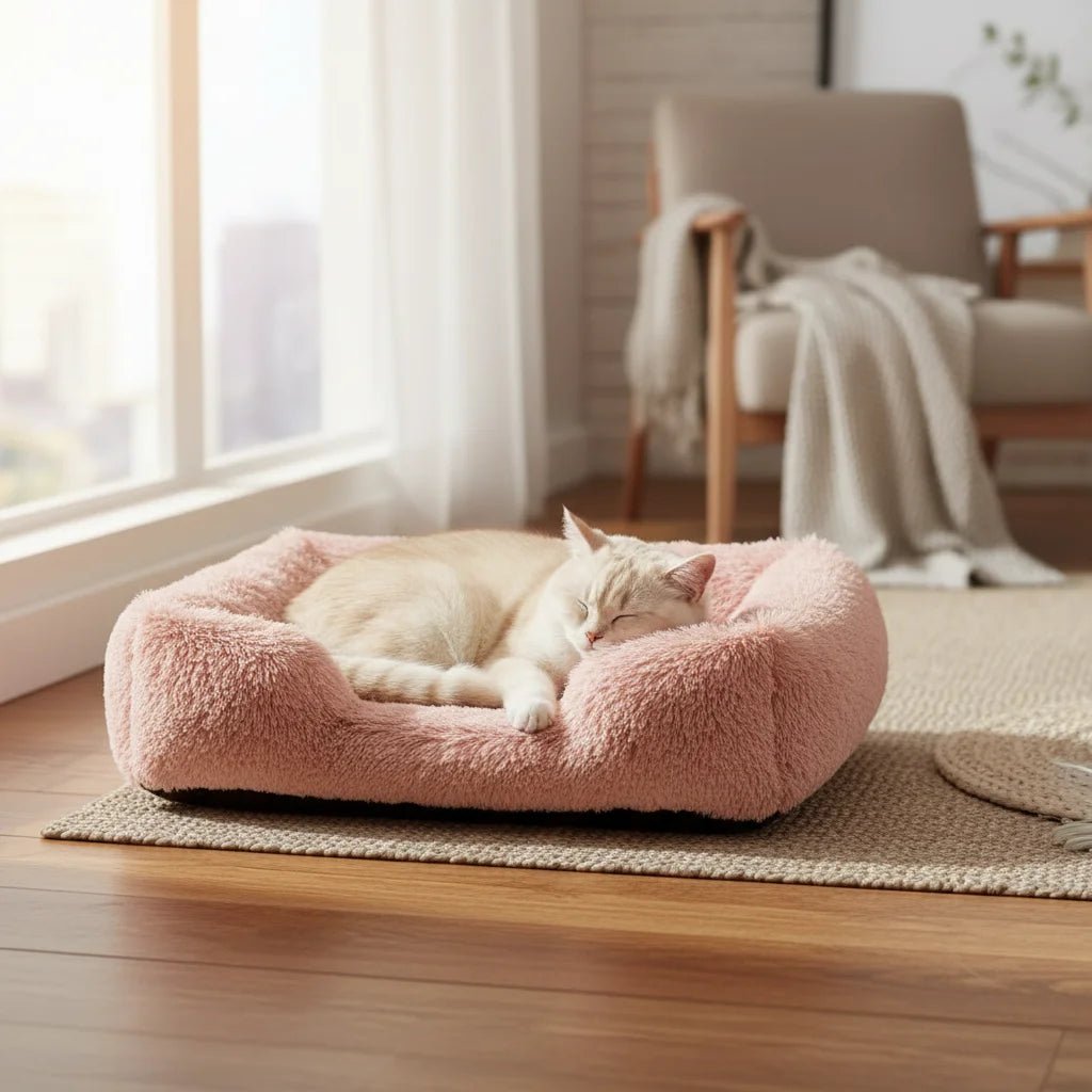 Orthopedic Dog and Cat Bed with Washable Cover – Comfortable Plush Pet Bed for Joint Support and Restful Sleep 6