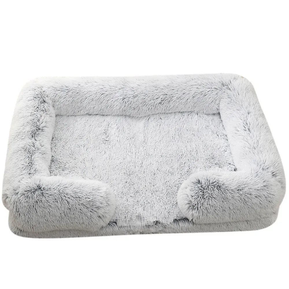 Orthopedic Dog and Cat Bed with Washable Cover – Plush Supportive Foam and Raised Edges for Joint Relief 12