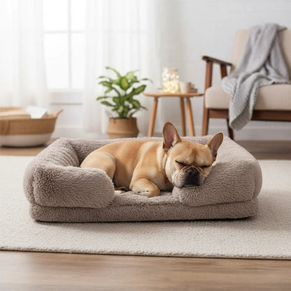 Orthopedic Dog and Cat Bed with Washable Cover – Plush Supportive Foam and Raised Edges for Joint Relief 2