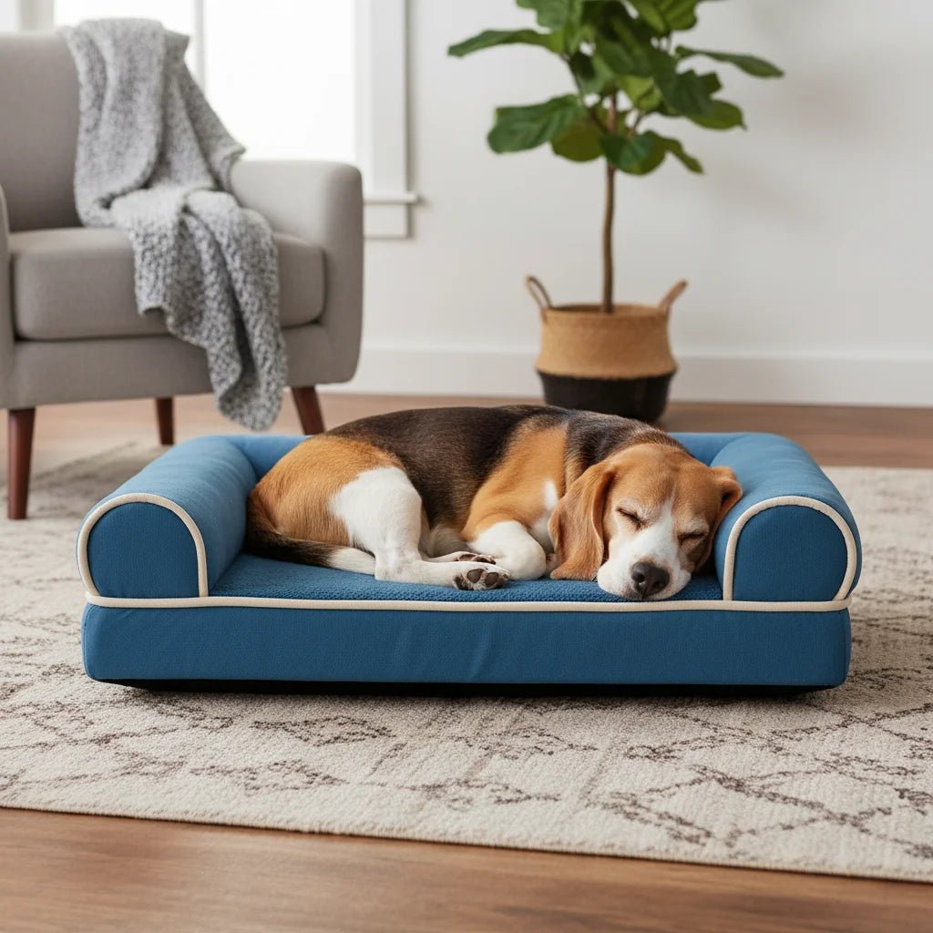 Orthopedic Memory Foam Dog Bed and Cat Bed for Ultimate Comfort - Pressure Relief with Soft Fleece Upholstery - Multiple Sizes Available 6