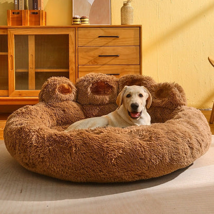 Orthopedic Round Dog Bed with Raised Bolster – Ultra-Plush Calming Pet Bed 12