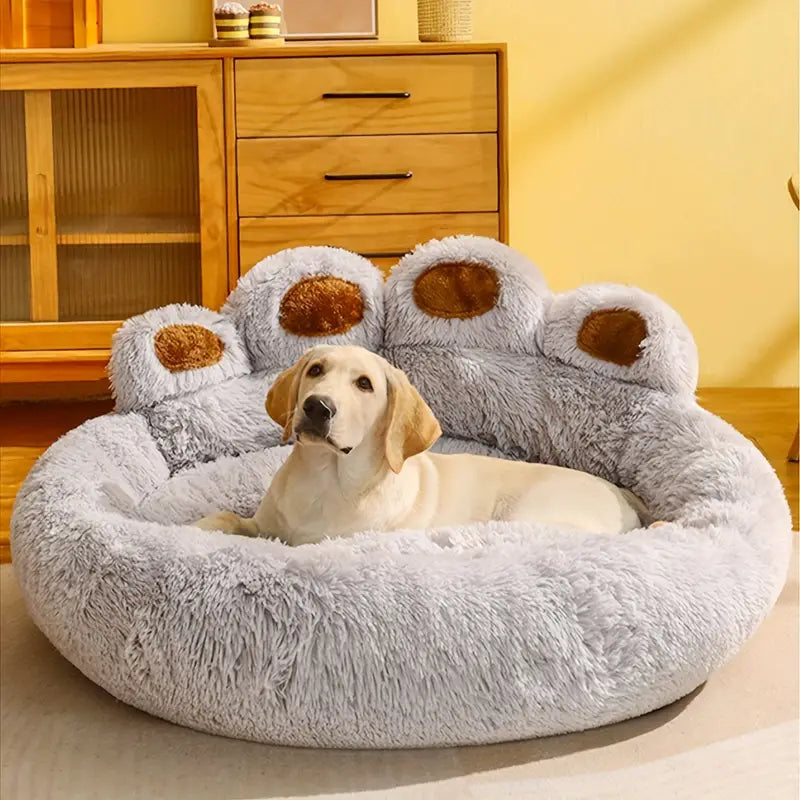 Orthopedic Round Dog Bed with Raised Bolster – Ultra-Plush Calming Pet Bed 3