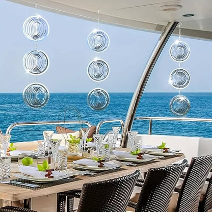 Outdoor Bird Deterrent Device – Wind-Powered Stainless Steel Scare Device with Reflective Surface for Gardens, Balconies, and Orchards 1