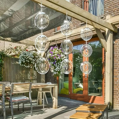 Outdoor Bird Deterrent Device – Wind-Powered Stainless Steel Scare Device with Reflective Surface for Gardens, Balconies, and Orchards 2