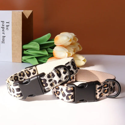 Personalized Leopard Print Dog Collar and Leash Set – Adjustable Nylon for Comfort and Security 6