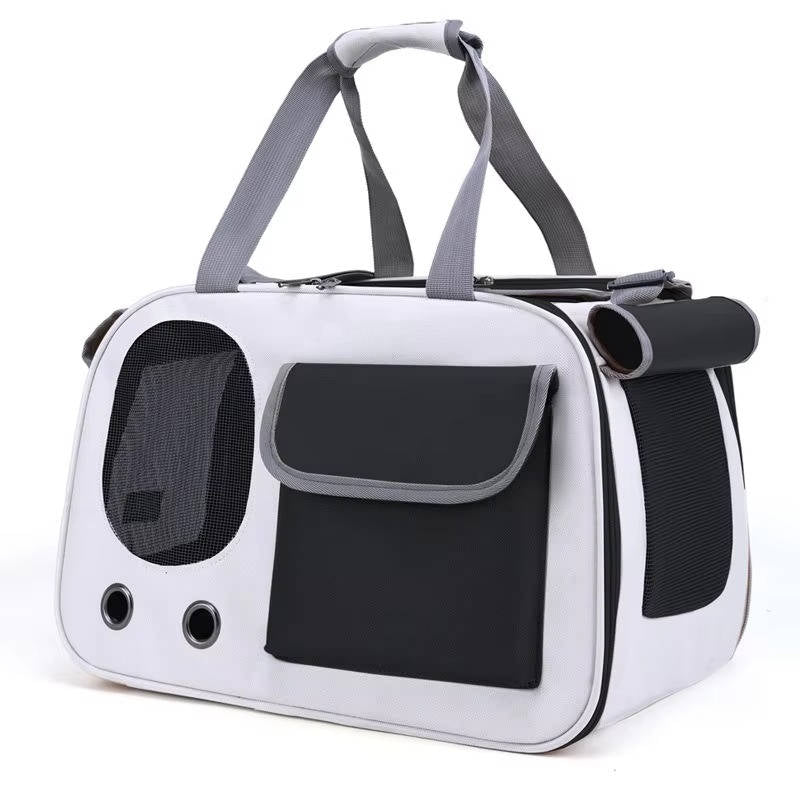 Durable and easy-to-clean pet carrier for cats and small dogs, designed for safe travel and airline approval, featuring a comfortable and secure design. 2