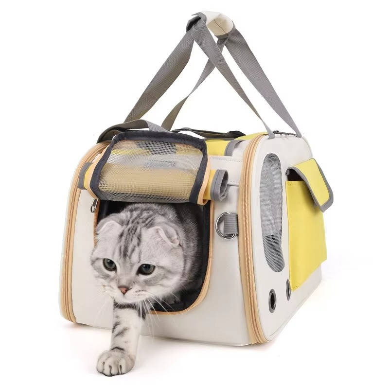 Durable and easy-to-clean pet carrier for cats and small dogs, designed for safe travel and airline approval, featuring a comfortable and secure design. 3