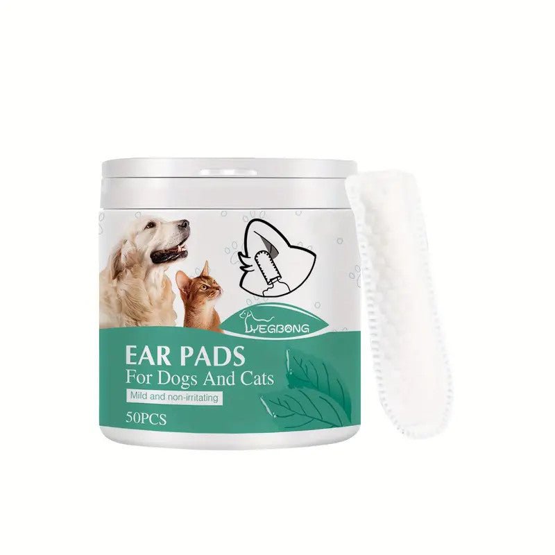 Pet Ear Cleaning Finger Covers – 50 Disposable Soft Covers for Dogs and Cats 0