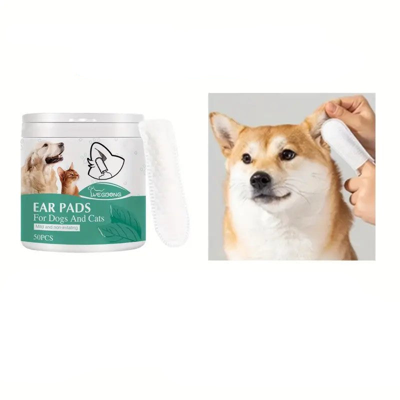 Pet Ear Cleaning Finger Covers – 50 Disposable Soft Covers for Dogs and Cats 5