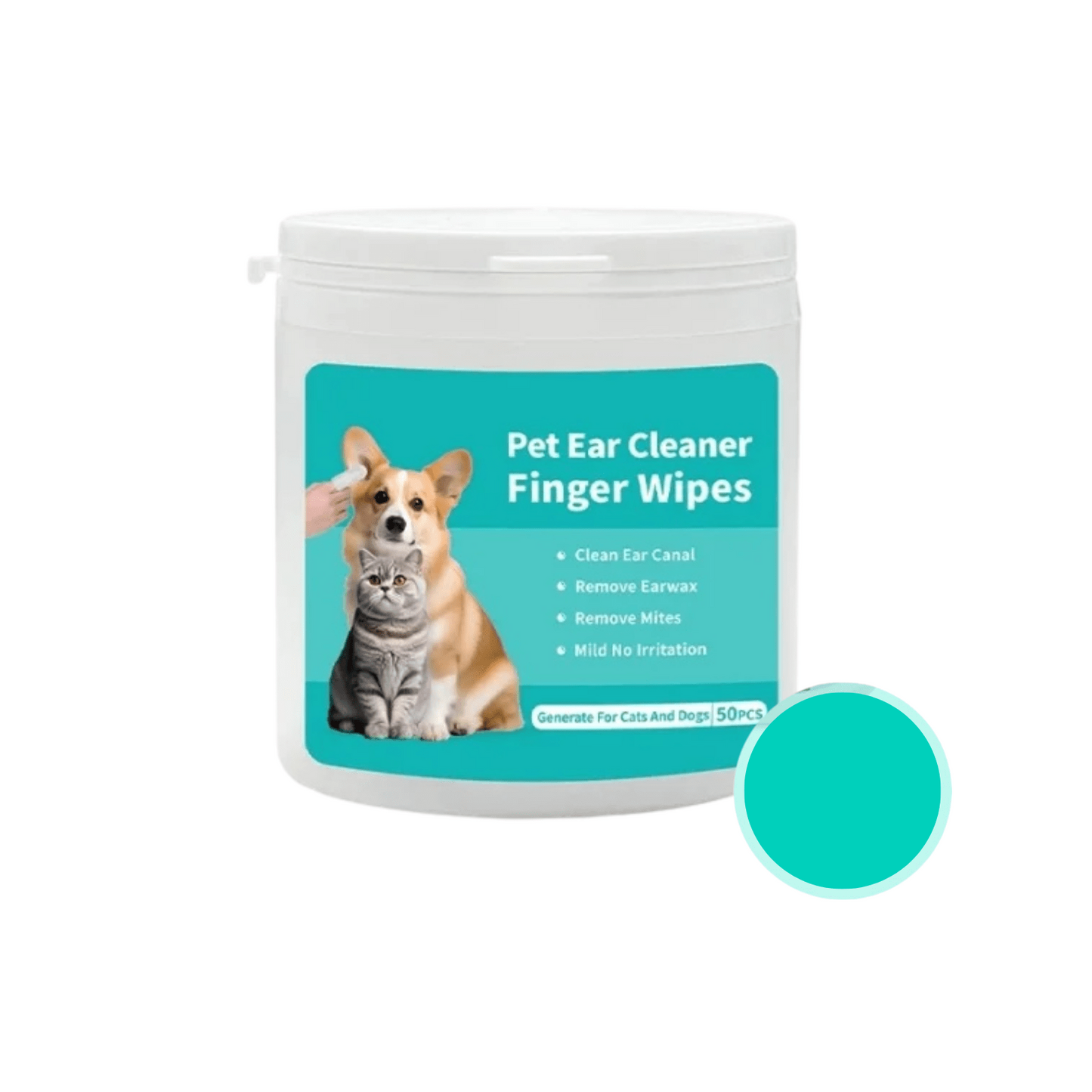 Pet Ear Cleaning Wipes for Dogs and Cats – Soft Non-Woven Fabric, 50 Count for Effective Ear Hygiene 0