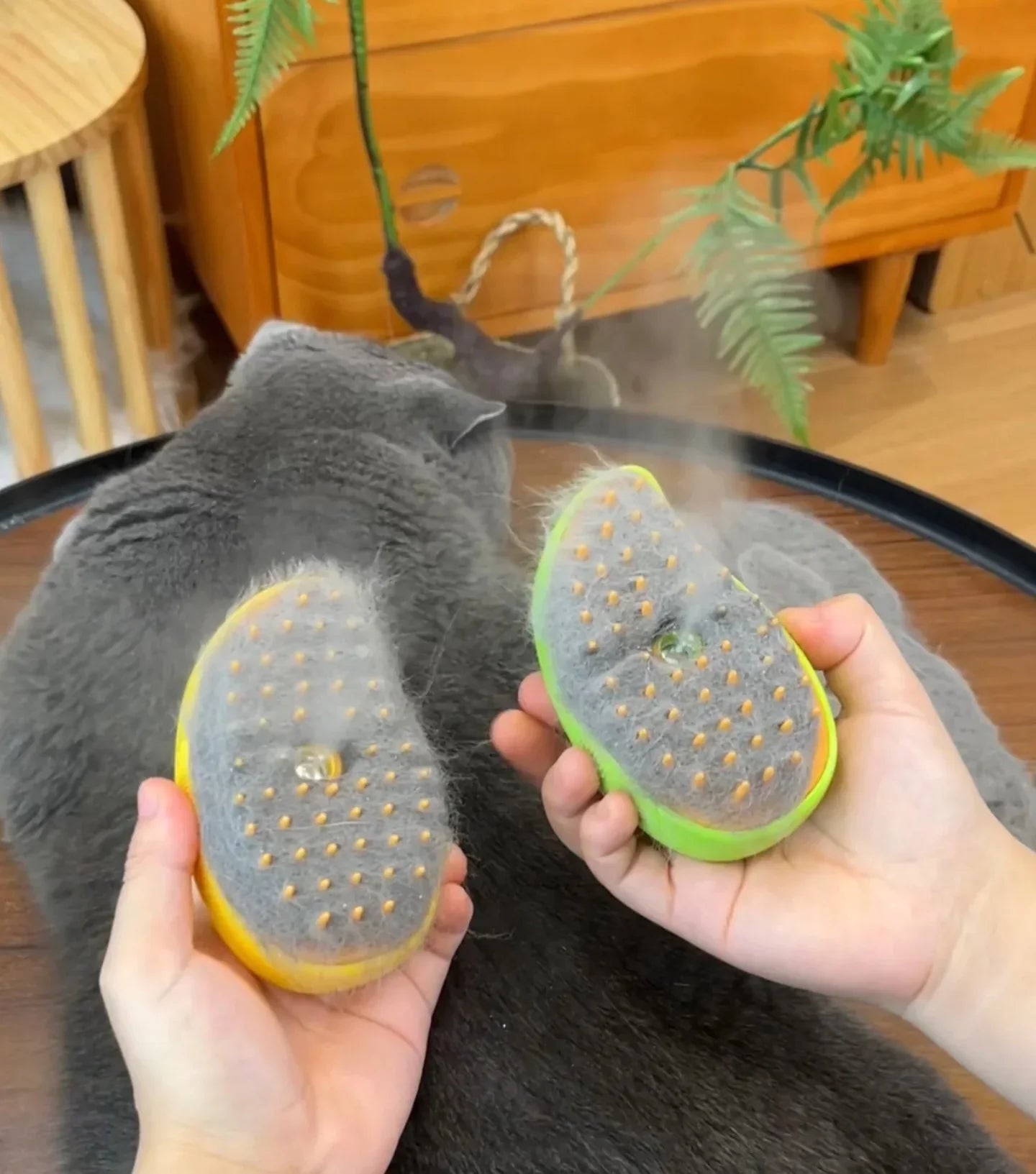 Pet Grooming Brush with Nano Mist Technology for Cats and Dogs – Effective Shedding Solution 1